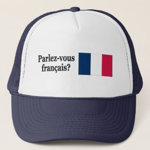 Casquette Parles-tu français ? en français. Indicateur