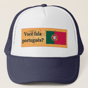 Casquette Parlez-vous portugais ? en portugais. Indicateur