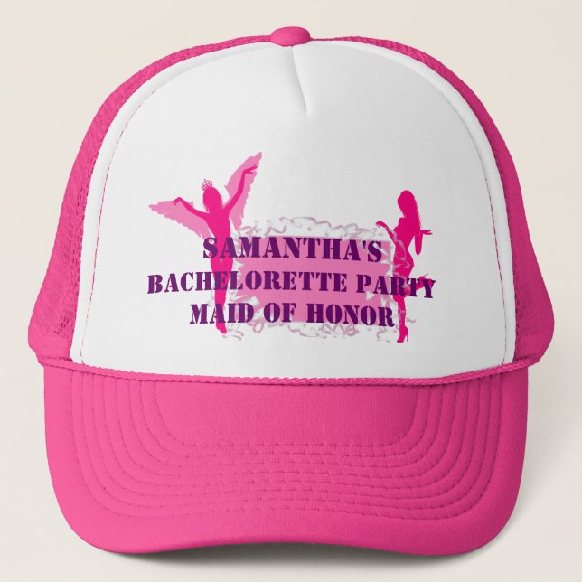 Casquette Partie de bachelorette personnalisée par rose (Devant)