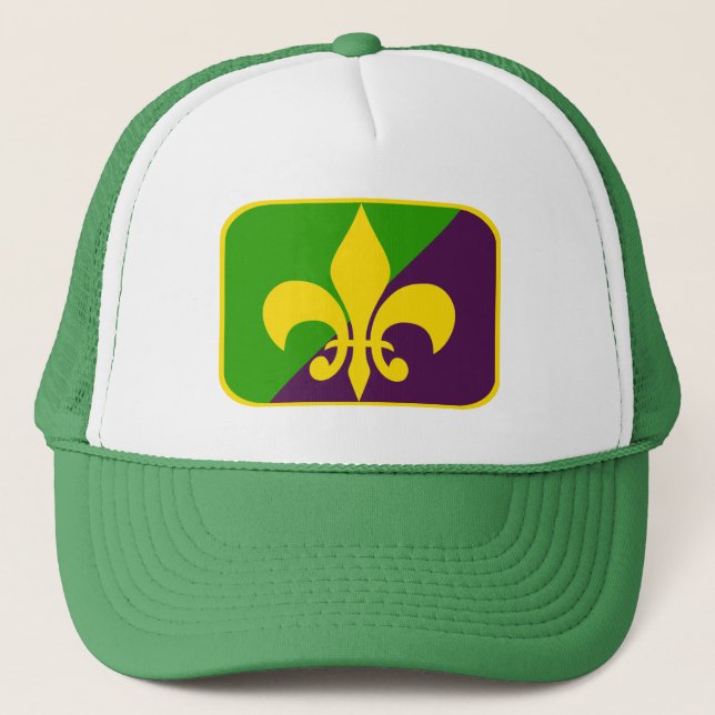 Casquette Partie de Fleur De Lis NOLA Louisiane de mardi (Devant)