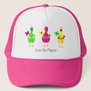 Casquette Partie nuptiale de poules personnalisable