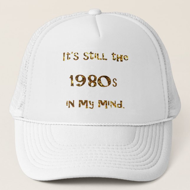 Casquette parties scintillantes d'or de nostalgie des années (Devant)