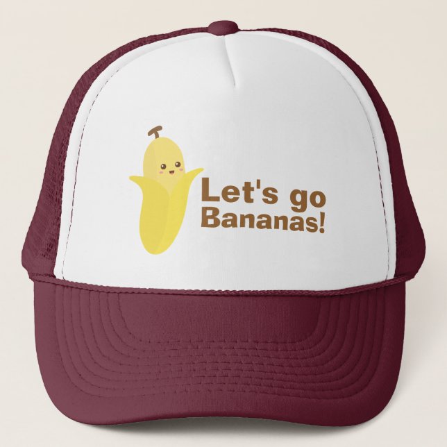 Casquette Partons des bananes avec cette banane mignonne et (Devant)