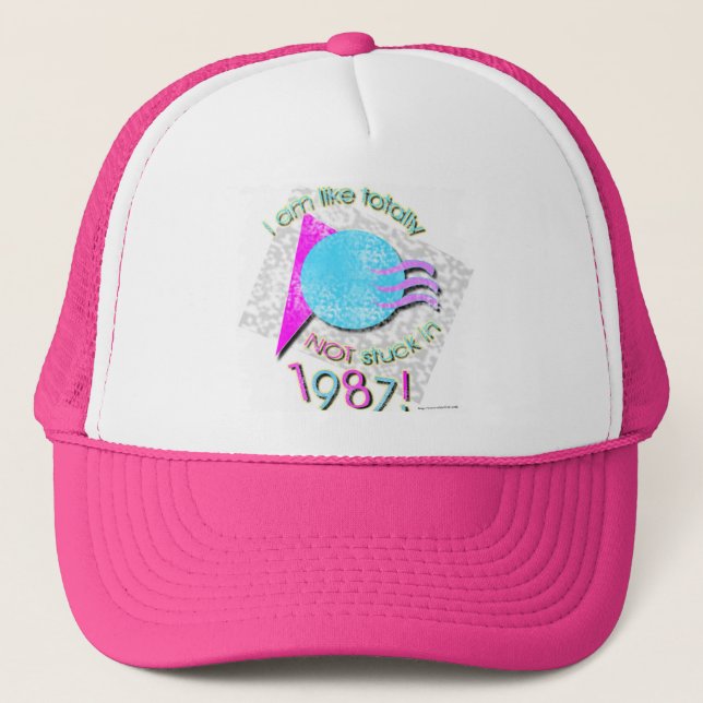 Casquette Pas coincé dans 87 Fun Retro 80 slogan (Devant)