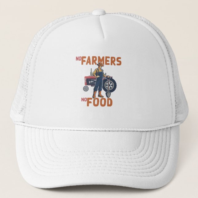 Casquette Pas d'agriculteurs ni de nourriture (Devant)