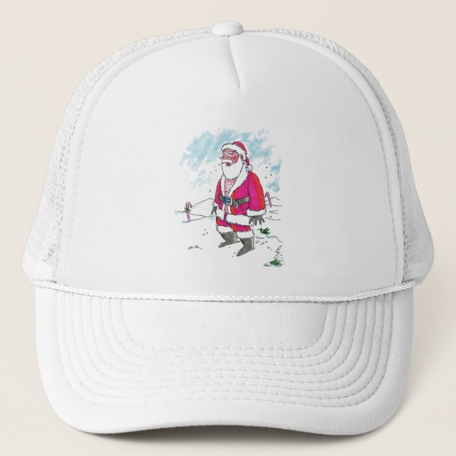 Casquette Pas de Ho Ho Ho chapeau de camionneur en mousse bl (Devant)