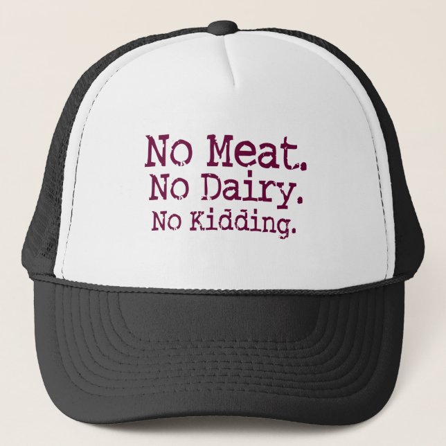 Casquette Pas de message Vegan de viande (Devant)
