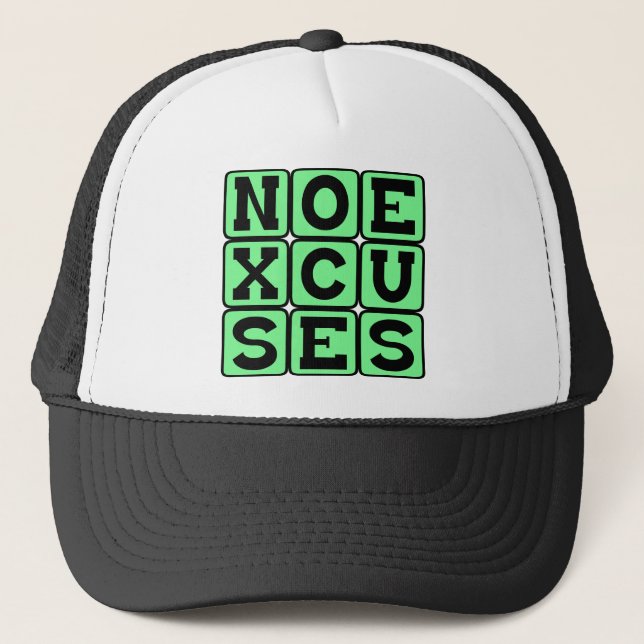 Casquette Pas d'excuses, Mème Internet (Devant)