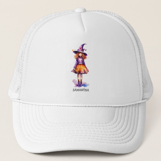 Casquette Pastel Cute Witch Girl - Halloween esthétique (2) (Devant)