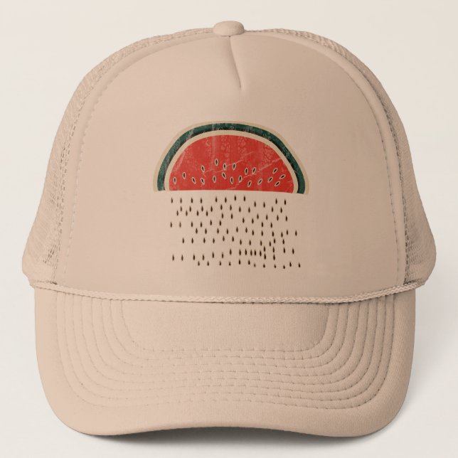 Casquette Pastèque pleuvant des graines (Devant)