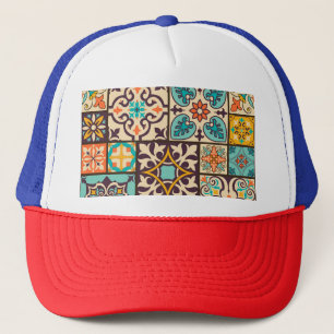 Casquette Patchwork coloré Islam Motifs Carrelage