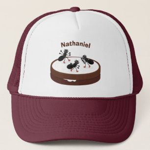 Casquette Patinage sur glace de fourmis joyeuses sur dessin 