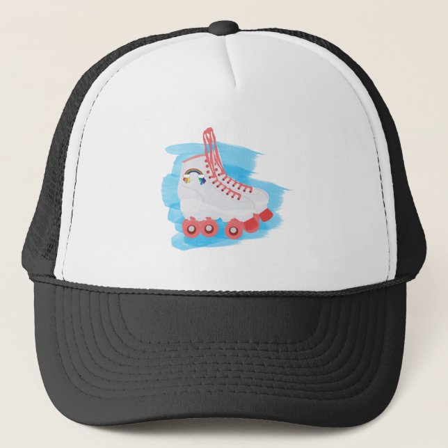 Casquette Patins à rouleaux avec éclaboussure d'aquarelle (Devant)