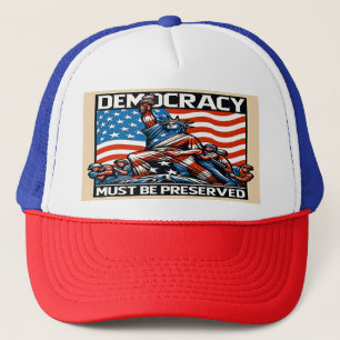 Casquette Patriotique Démocratie Harris Red White Blu Drapea