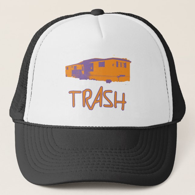 Casquette Pauvre plouc muet de déchets blancs de terrain de (Devant)