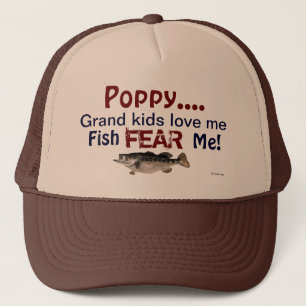 Casquette Pavot...Les grands enfants m'aiment Poisson Peur M
