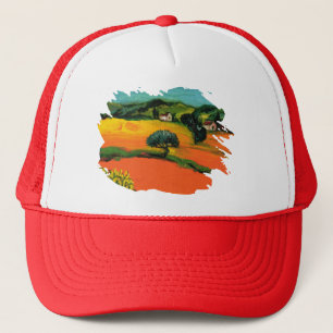 CASQUETTE PAYSAGE DE TOSCANE AVEC DÉBORDEMENT