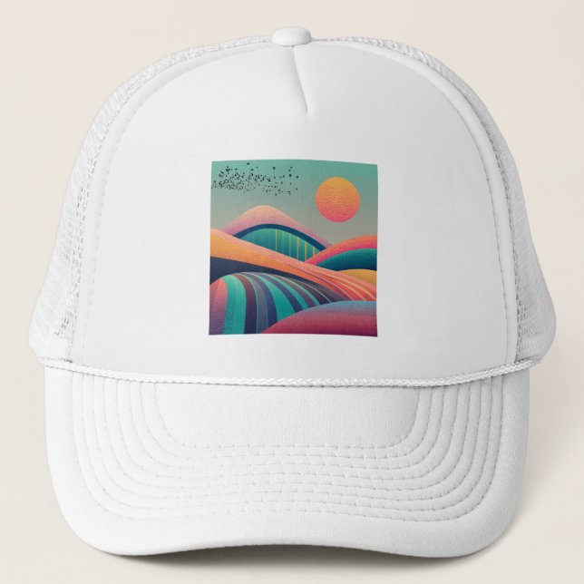 Casquette Paysage des collines du Kaleidoscope (Devant)