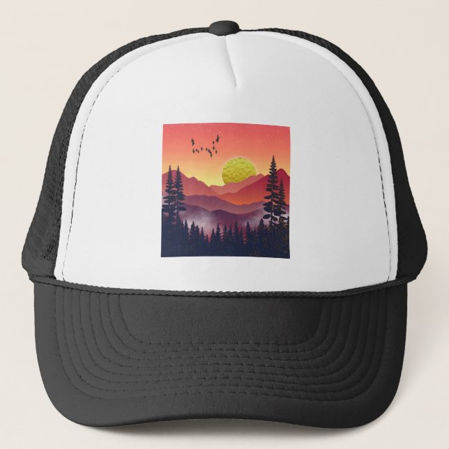 Casquette Paysage des monts Crimson (Devant)