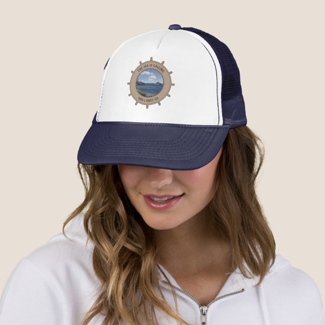 Casquette Paysage marin (personnalisable) (En situation)