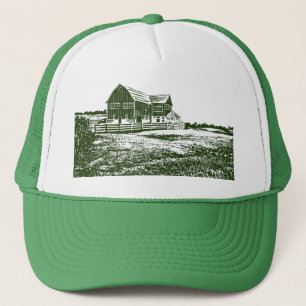 Casquette Paysage rural maison de ferme de style coupe