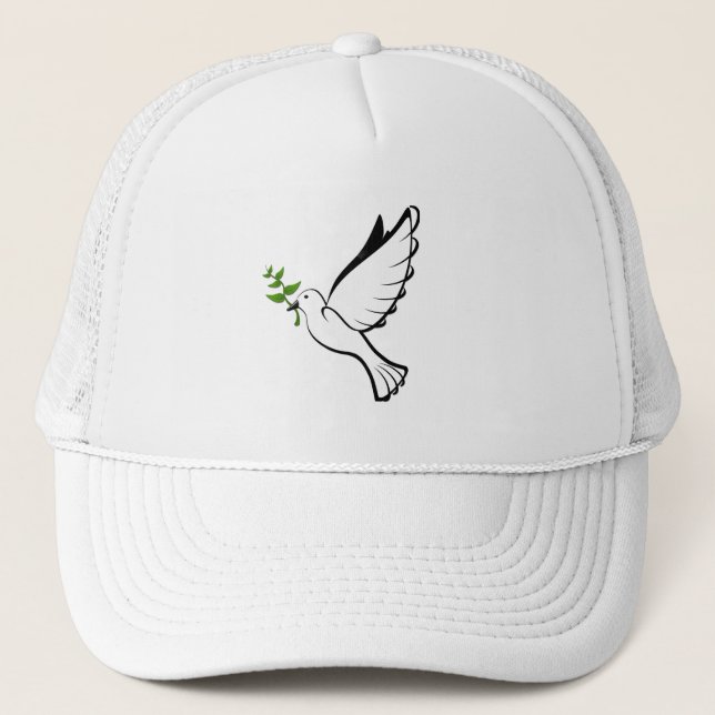 Casquette Peace Dove avec Branche d'Olivier (Devant)