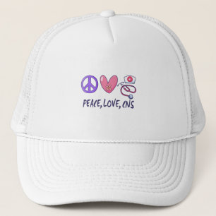Casquette Peace Love CNS Nurse