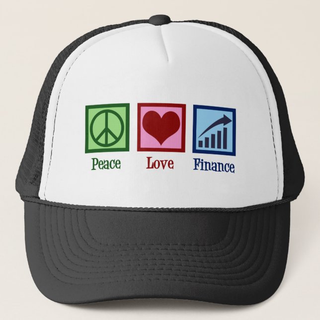 Casquette Peace Love Finance (Devant)