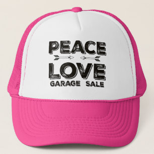 Casquette Peace Love Garage Vente Trucker Chapeau