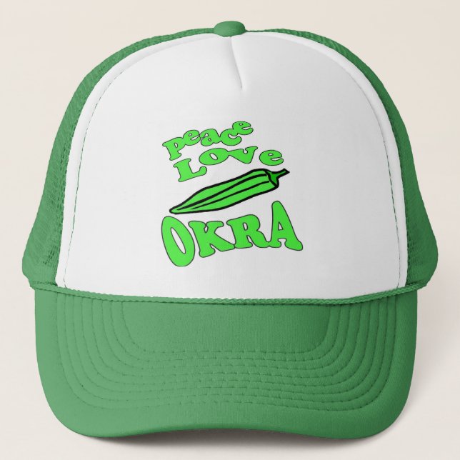 Casquette Peace Love Okra (Devant)