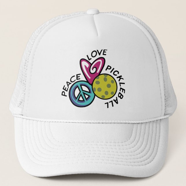 Casquette Peace Love Pickleball (Devant)