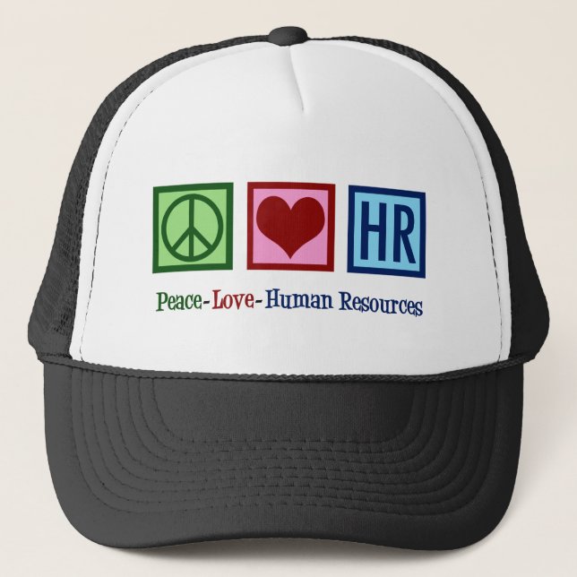 Casquette Peace Love Ressources humaines RH (Devant)
