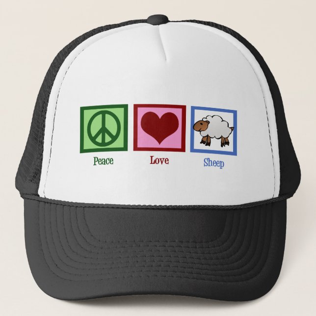 Casquette Peace Love Sheep (Devant)