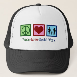Casquette Peace Love Travail social