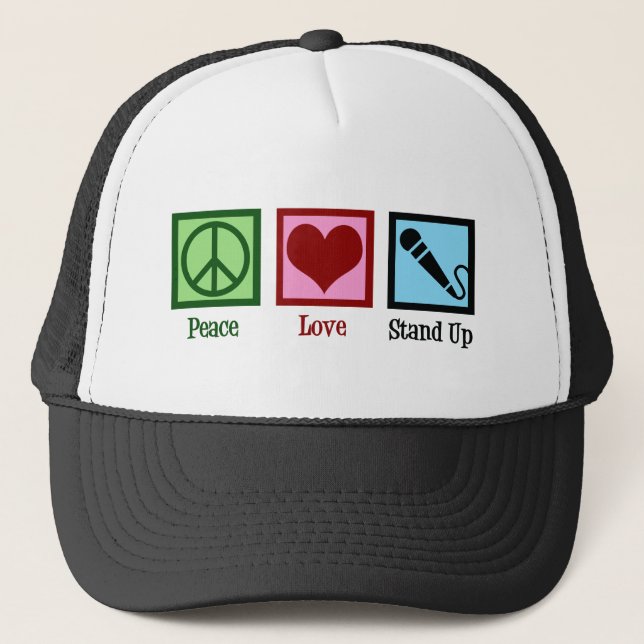 Casquette Peace Love Up Comedy (Devant)