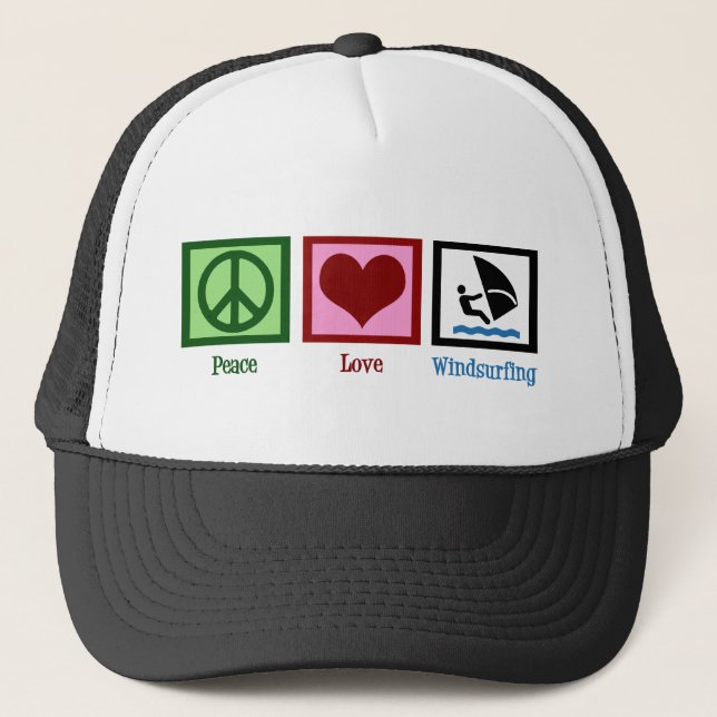 Casquette Peace Love Windsurf (Devant)