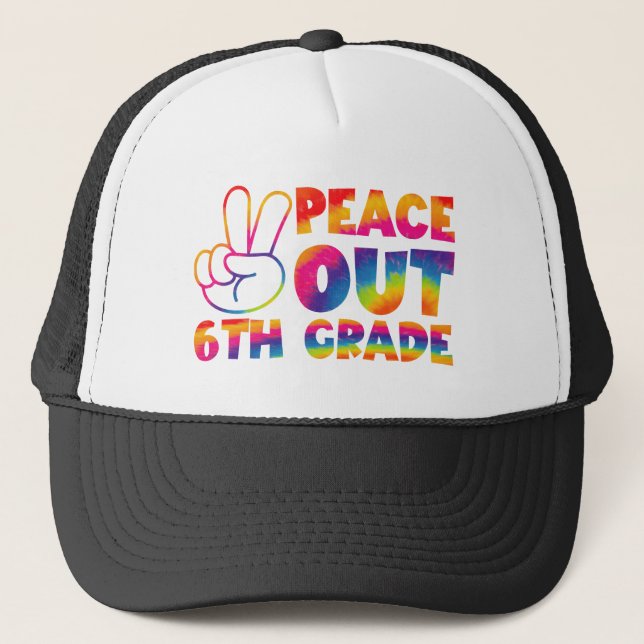 Casquette Peace Out Teinture de 6e année teinture de Dernier (Devant)