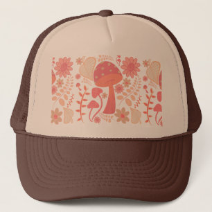 Casquette Peach Fuzz Couleur de l'année champignons floral