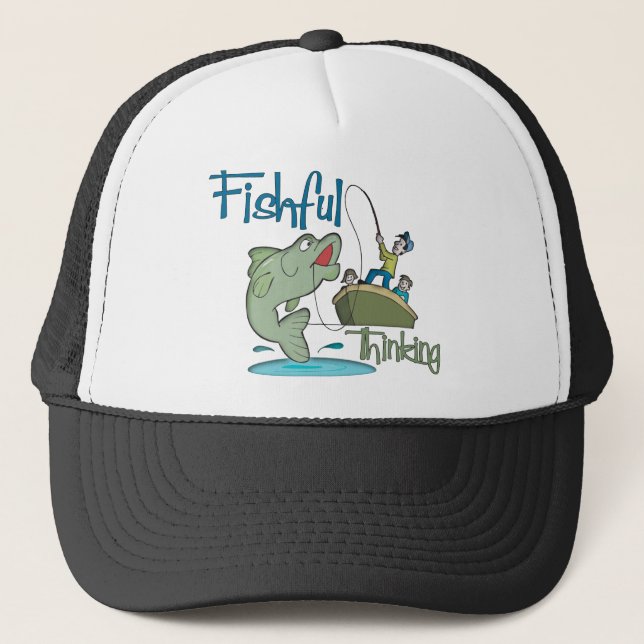 Casquette Pêche amusante - Pensée pêche (Devant)