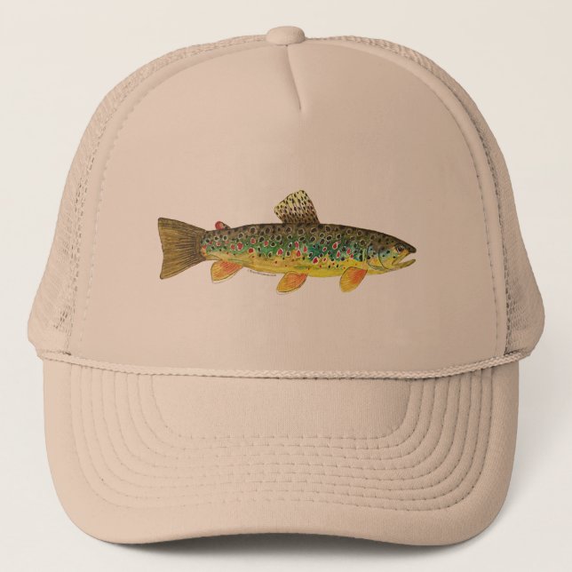 Casquette Pêche Brown à la truite (Devant)