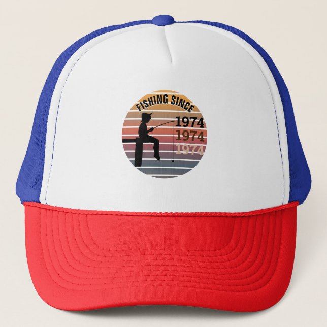 Casquette Pêche personnalisée depuis l'année devis Pêcheur (Devant)