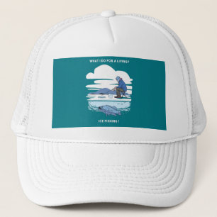 Casquette Pêche sur glace - Hiver Pêcheur Design