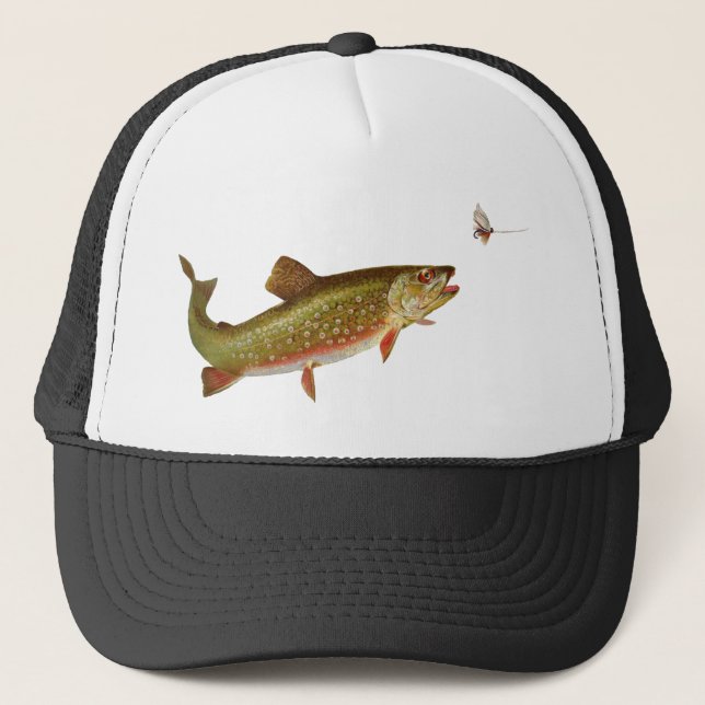 Casquette Pêche vintage à la truite arc-en-ciel (Devant)