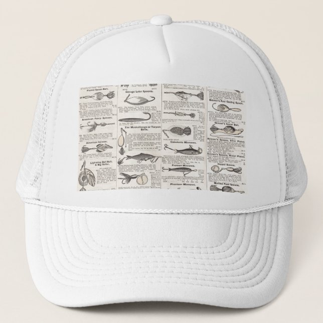 Casquette Pêche vintage leures : pêcheur d'antiquité des ann (Devant)