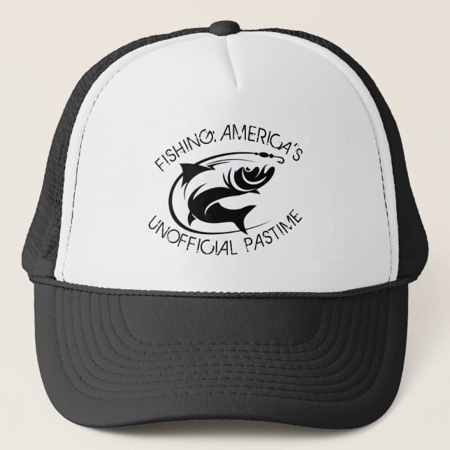 Casquette Pêcher le passe-temps non officiel de l'Amérique (Devant)