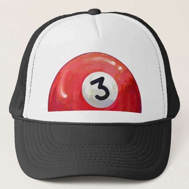 Casquette Peint 3 Motif de billard (Devant)