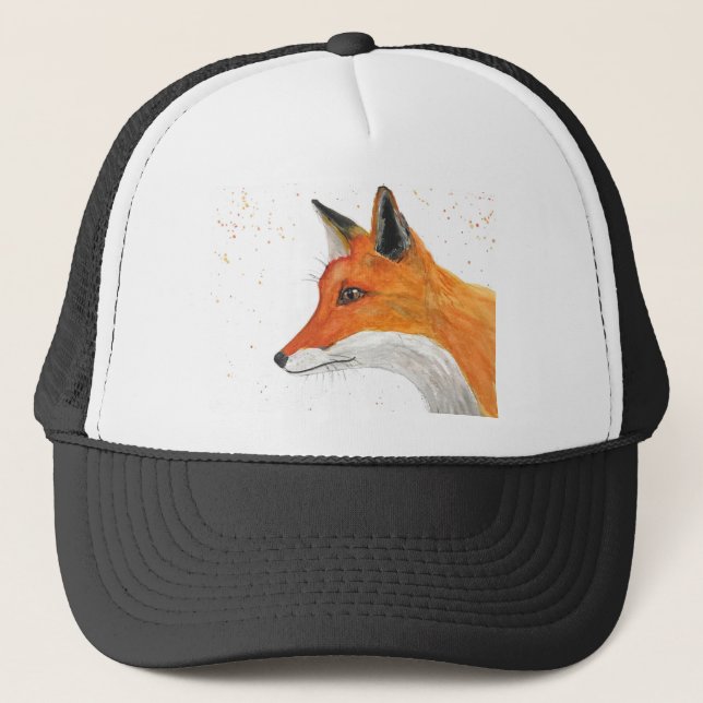 Casquette Peinture aquarelle Fox (Devant)