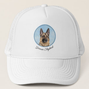 Casquette Peinture berger allemande - jolie art original chi