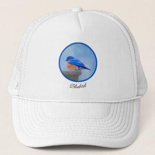 Casquette Peinture Bluebird - Art original pour oiseaux