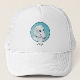 Casquette Peinture de Borzoi (Blanc) - Joli Chien d'origine